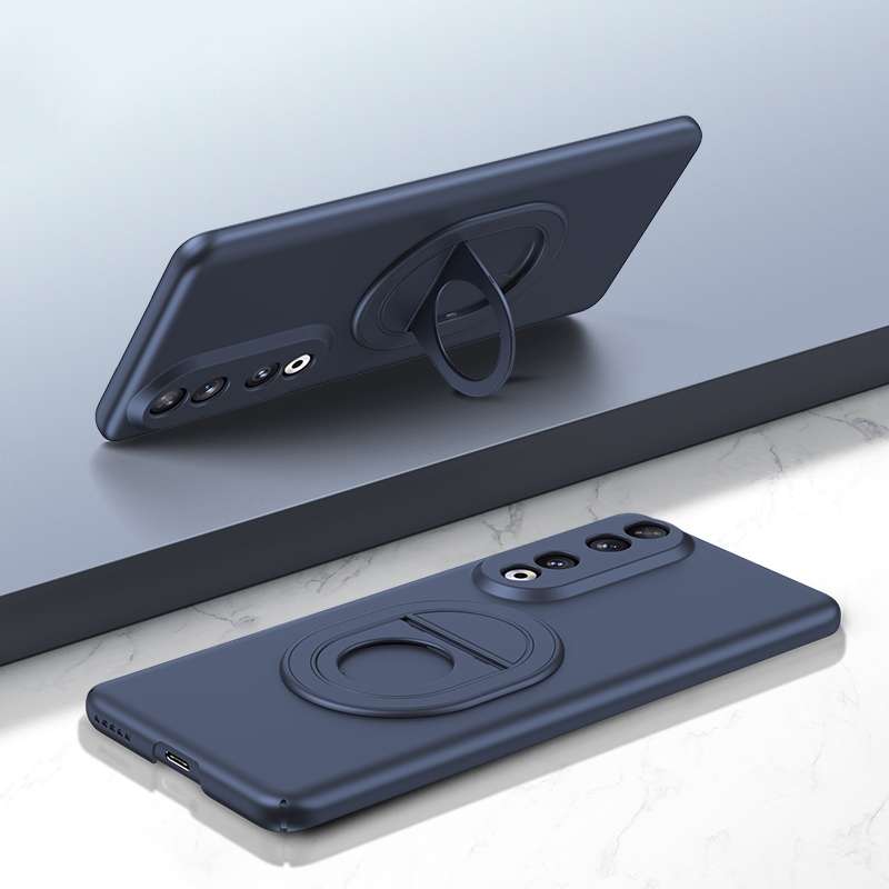 For Honor 90 Magsafe Hidden Fold Holder Full Coverage Shockproof Phone Case(Black)