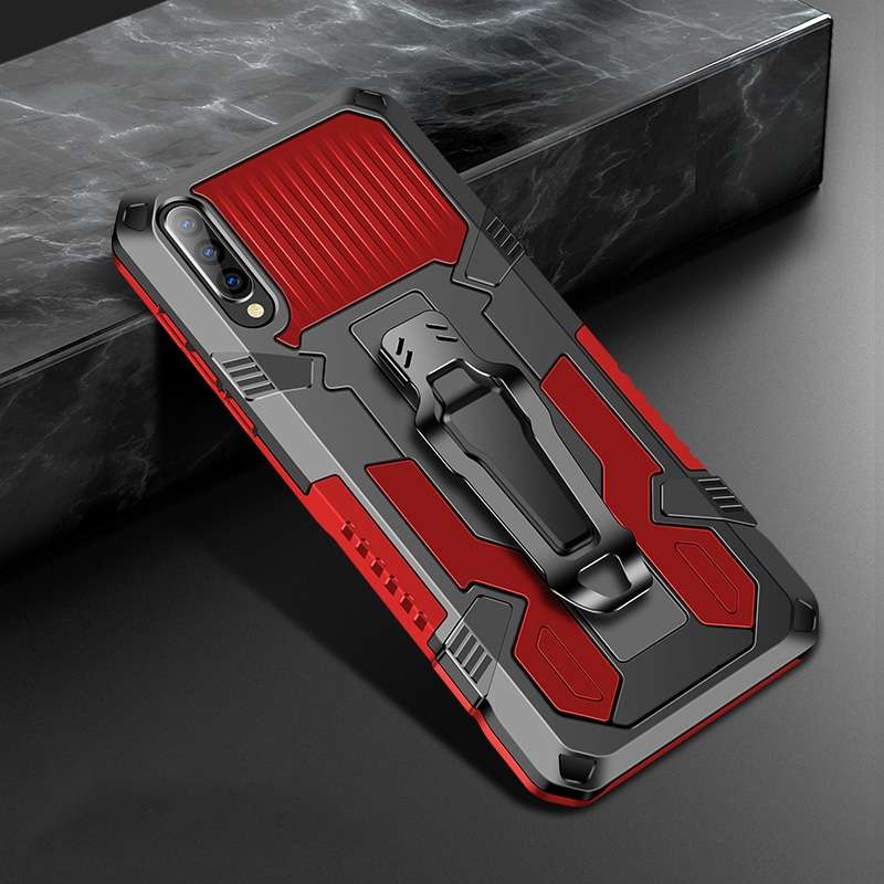 For Samsung Galaxy A70 Machine Armor Warrior Shockproof PC + TPU Protective Case(Red)