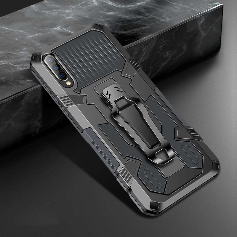 For Samsung Galaxy A70 Machine Armor Warrior Shockproof PC + TPU Protective Case(Red)
