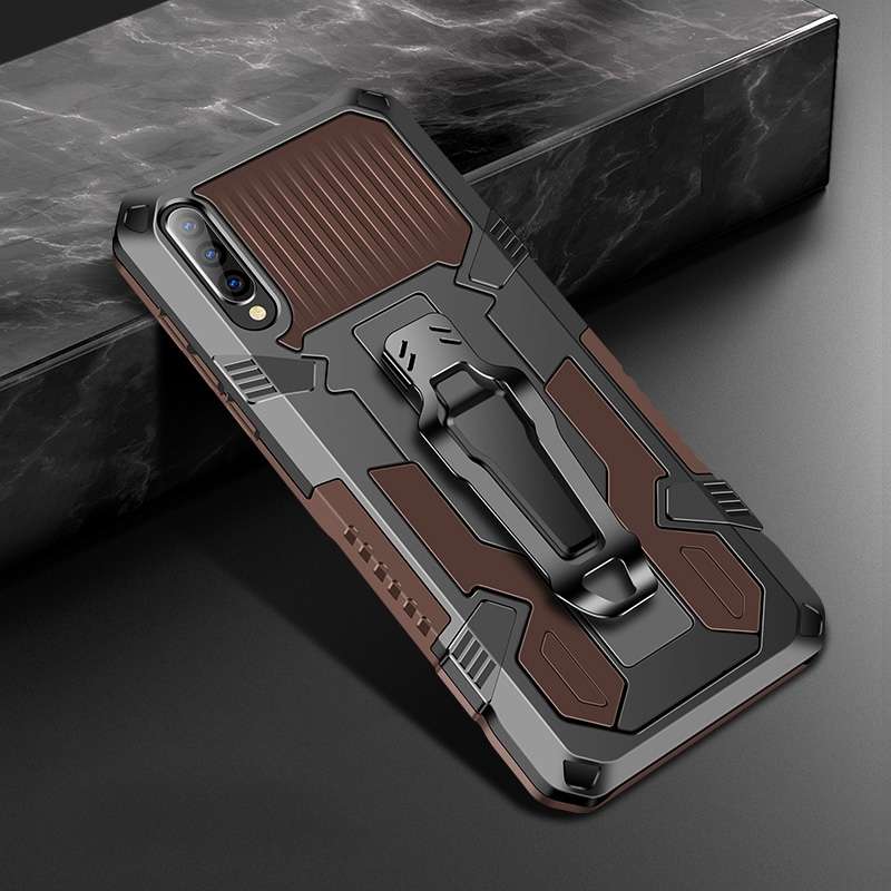 For Samsung Galaxy A70 Machine Armor Warrior Shockproof PC + TPU Protective Case(Red)