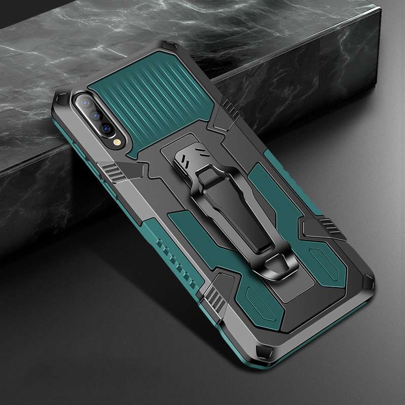 For Samsung Galaxy A70 Machine Armor Warrior Shockproof PC + TPU Protective Case(Red)