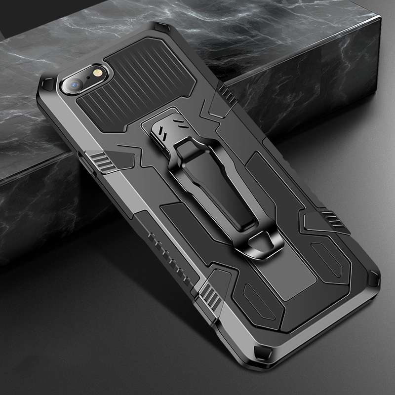 For iPhone 8 & 7 Machine Armor Warrior Shockproof PC + TPU Protective Case(Army Green)