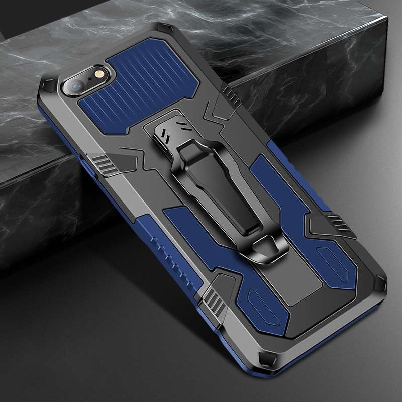 For iPhone 8 & 7 Machine Armor Warrior Shockproof PC + TPU Protective Case(Army Green)