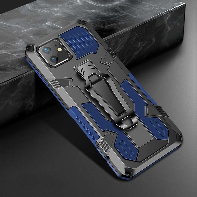 For iPhone 11 Machine Armor Warrior Shockproof PC + TPU Protective Case(Coffee)