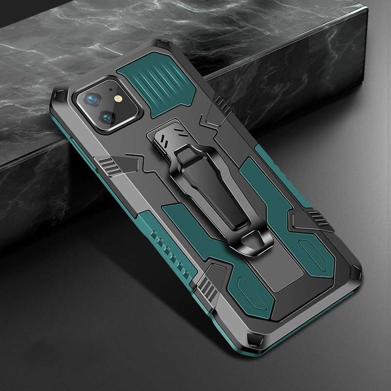 For iPhone 11 Pro Max Machine Armor Warrior Shockproof PC + TPU Protective Case(Red)