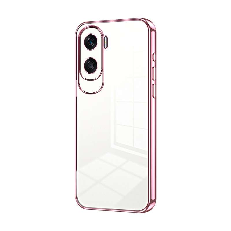 For Honor X50i / 90 Lite Transparent Plating Fine Hole Phone Case(Purple)