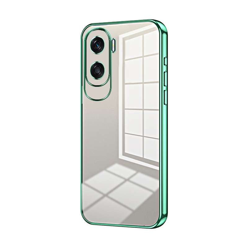 For Honor X50i / 90 Lite Transparent Plating Fine Hole Phone Case(Purple)