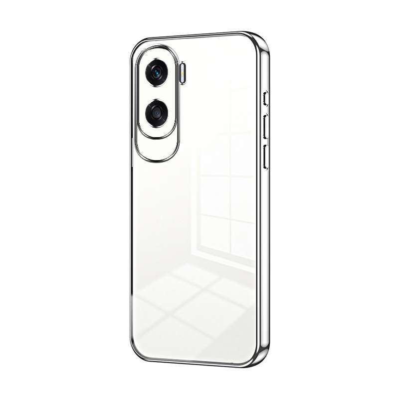 For Honor X50i / 90 Lite Transparent Plating Fine Hole Phone Case(Purple)
