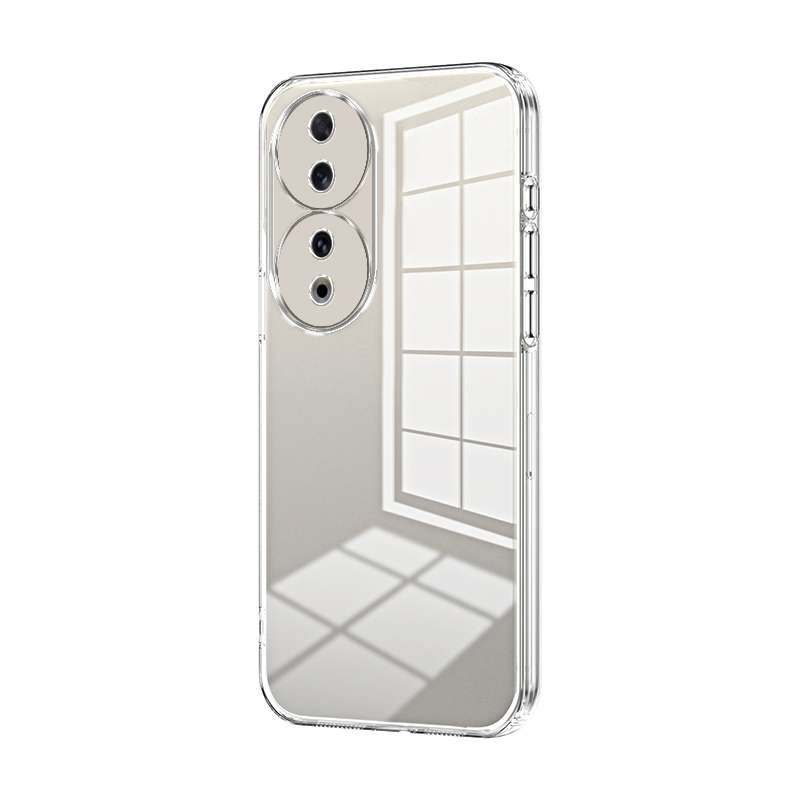 For Honor 90 Transparent Plating Fine Hole Phone Case(Silver)
