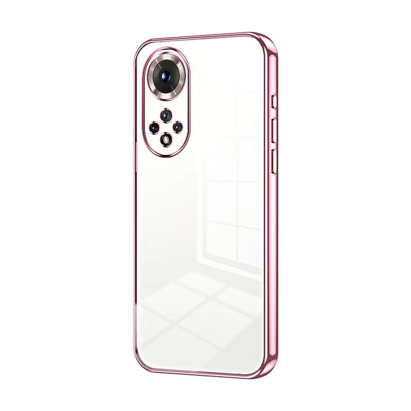 For Honor 50 / Huawei nova 9 Transparent Plating Fine Hole Phone Case(Black)