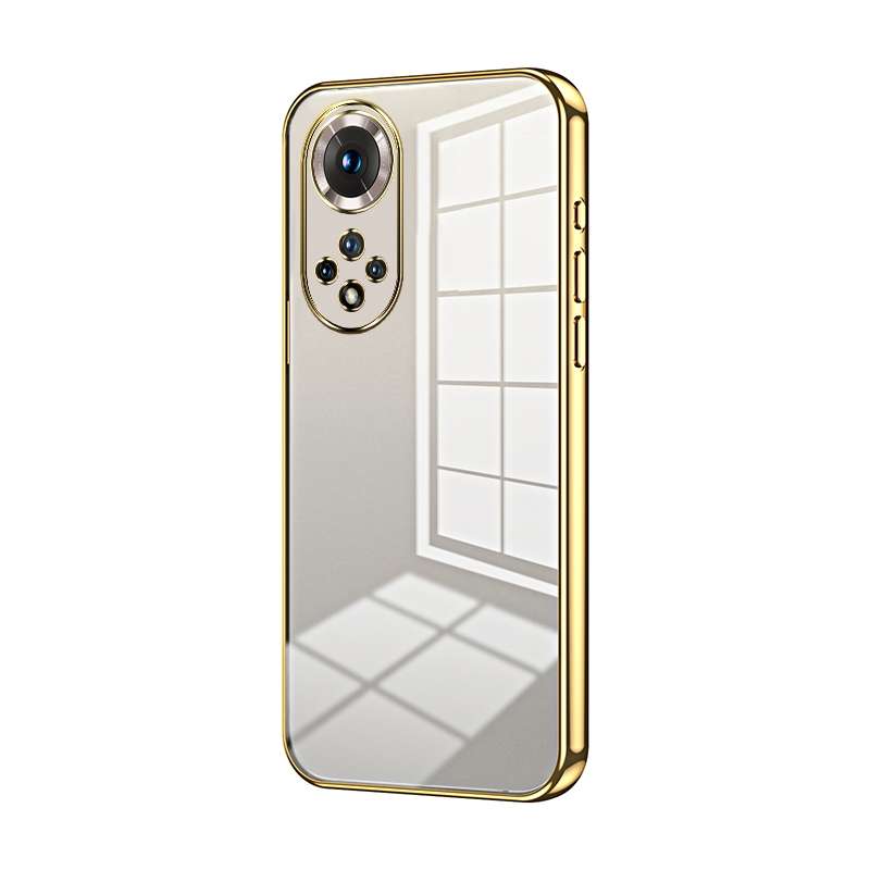 For Honor 50 / Huawei nova 9 Transparent Plating Fine Hole Phone Case(Black)