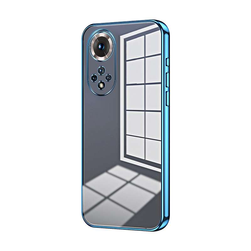 For Honor 50 / Huawei nova 9 Transparent Plating Fine Hole Phone Case(Black)