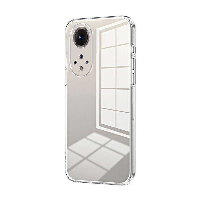 For Honor 50 / Huawei nova 9 Transparent Plating Fine Hole Phone Case(Black)