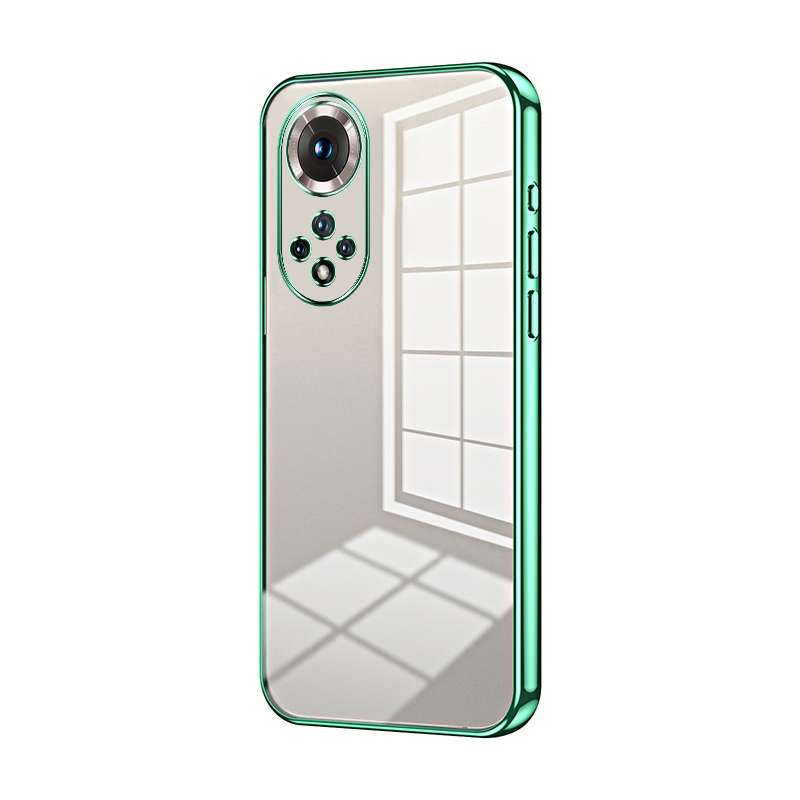 For Honor 50 / Huawei nova 9 Transparent Plating Fine Hole Phone Case(Black)