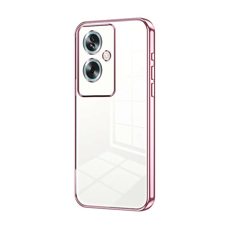 For OPPO A79 5G / A2 Transparent Plating Fine Hole Phone Case(Purple)