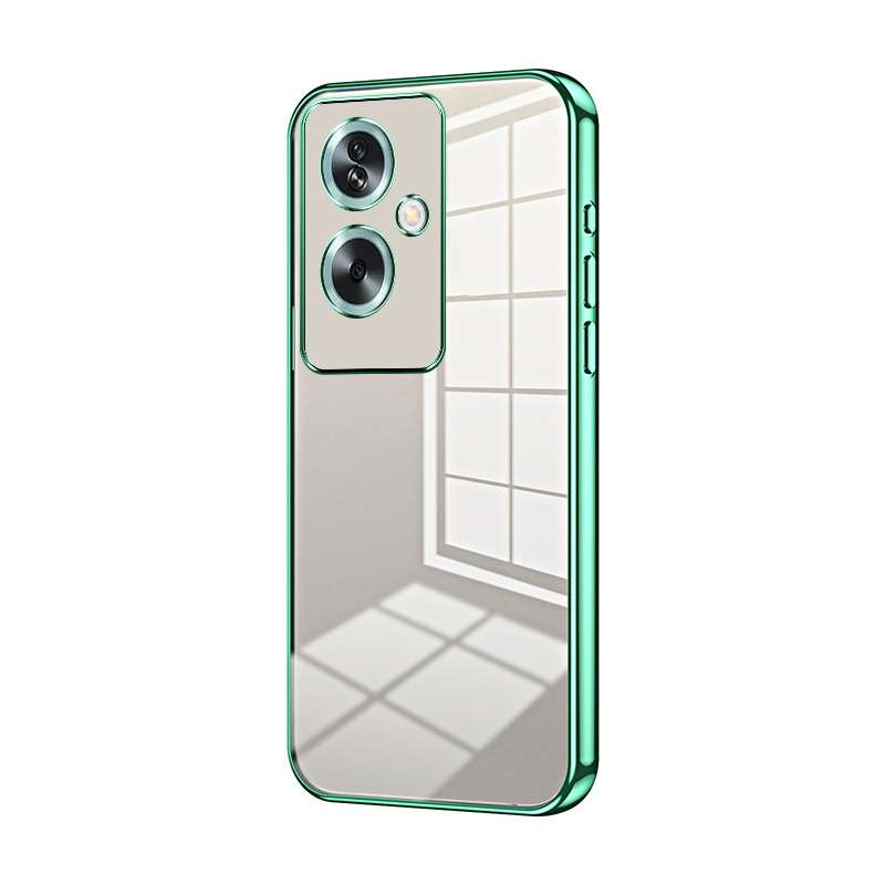 For OPPO A79 5G / A2 Transparent Plating Fine Hole Phone Case(Purple)