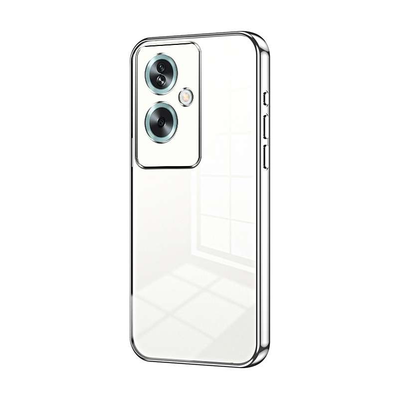 For OPPO A79 5G / A2 Transparent Plating Fine Hole Phone Case(Purple)