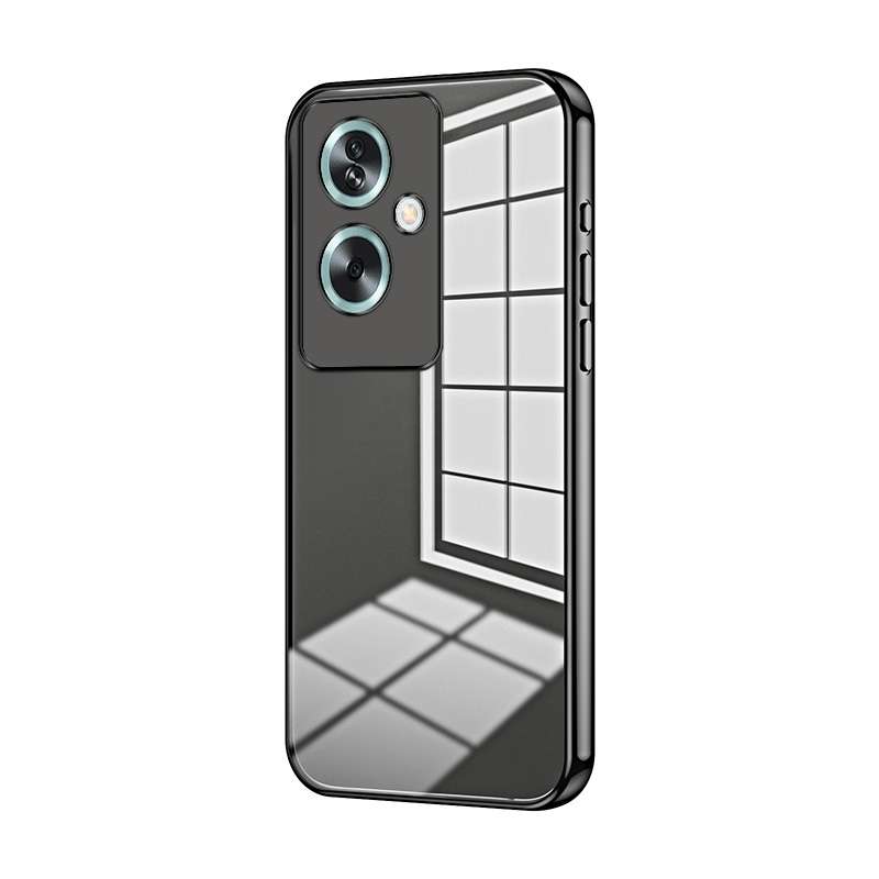 For OPPO A79 5G / A2 Transparent Plating Fine Hole Phone Case(Purple)