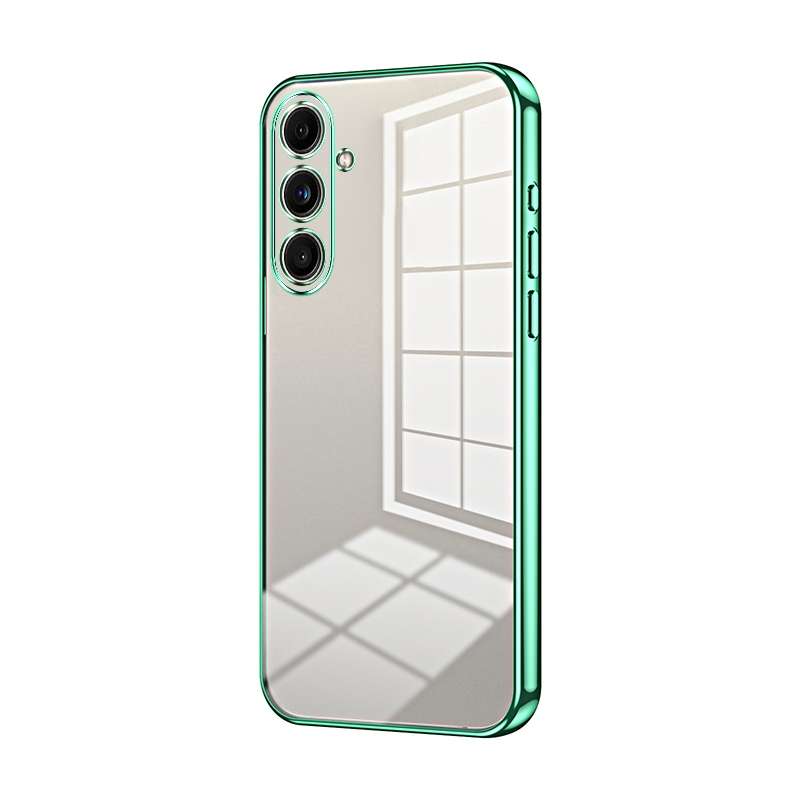 For Samsung Galaxy C55 Transparent Plating Fine Hole Phone Case(Green)