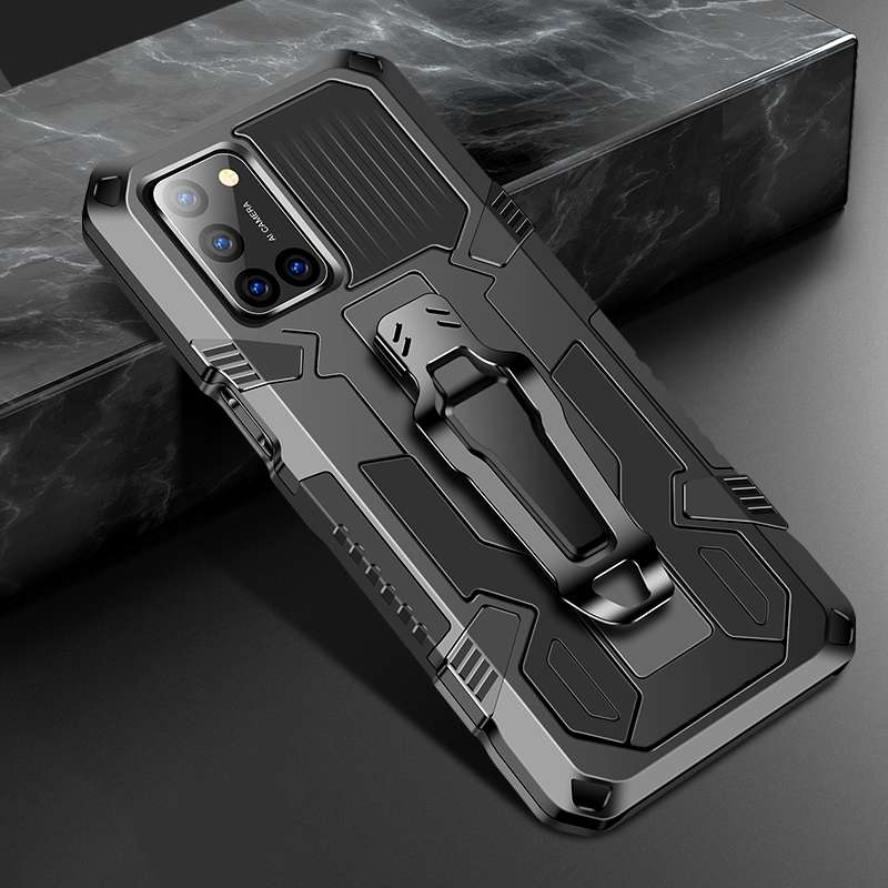 For OPPO A72 Machine Armor Warrior Shockproof PC + TPU Protective Case(Black)