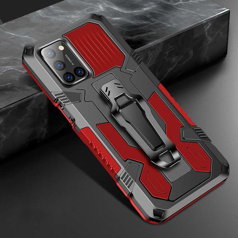 For OPPO A72 Machine Armor Warrior Shockproof PC + TPU Protective Case(Black)