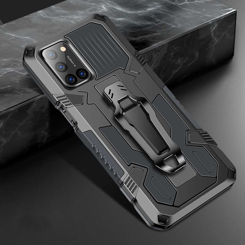 For OPPO A72 Machine Armor Warrior Shockproof PC + TPU Protective Case(Black)