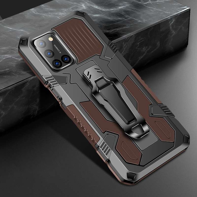 For OPPO A72 Machine Armor Warrior Shockproof PC + TPU Protective Case(Black)