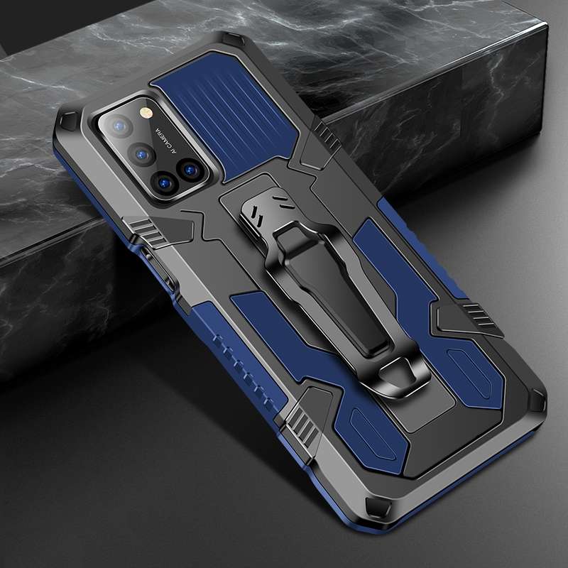 For OPPO A72 Machine Armor Warrior Shockproof PC + TPU Protective Case(Black)