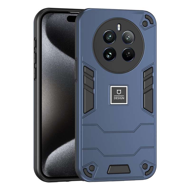 For Realme 12 Pro 2 in 1 Shockproof Phone Case(Blue)
