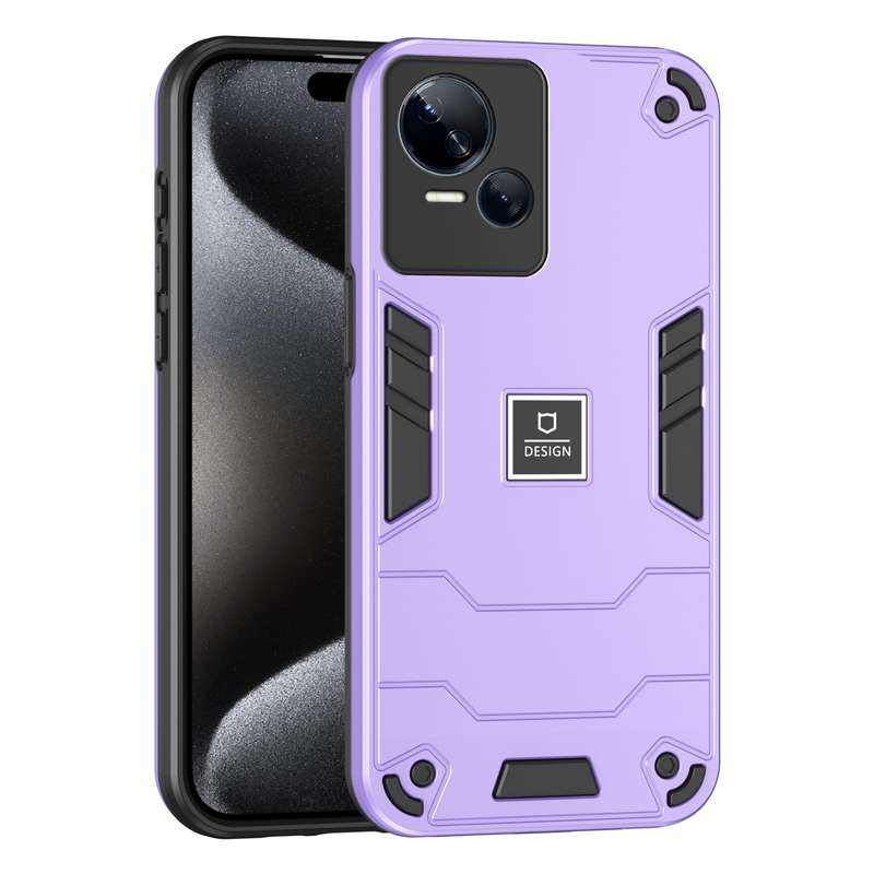 For Tecno Spark 10 5G 2 in 1 Shockproof Phone Case(Black)