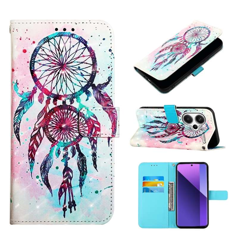 For Xiaomi Redmi Note 13 Pro+ 5G 3D Painting Horizontal Flip Leather Phone Case(Color Drop Wind