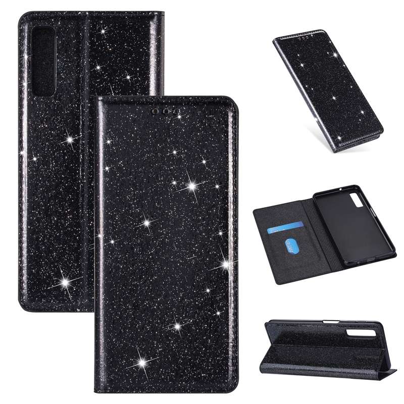 For Samsung Galaxy A7 (2018) / A750 Ultrathin Glitter Magnetic Horizontal Flip Leather Case with Hol