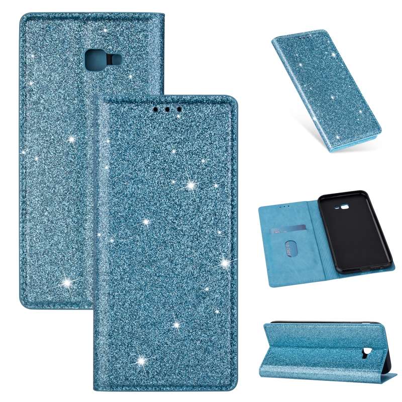 For Samsung Galaxy J4+ Ultrathin Glitter Magnetic Horizontal Flip Leather Case with Holder & Card Sl