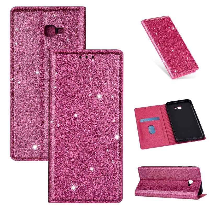 For Samsung Galaxy J4+ Ultrathin Glitter Magnetic Horizontal Flip Leather Case with Holder & Card Sl