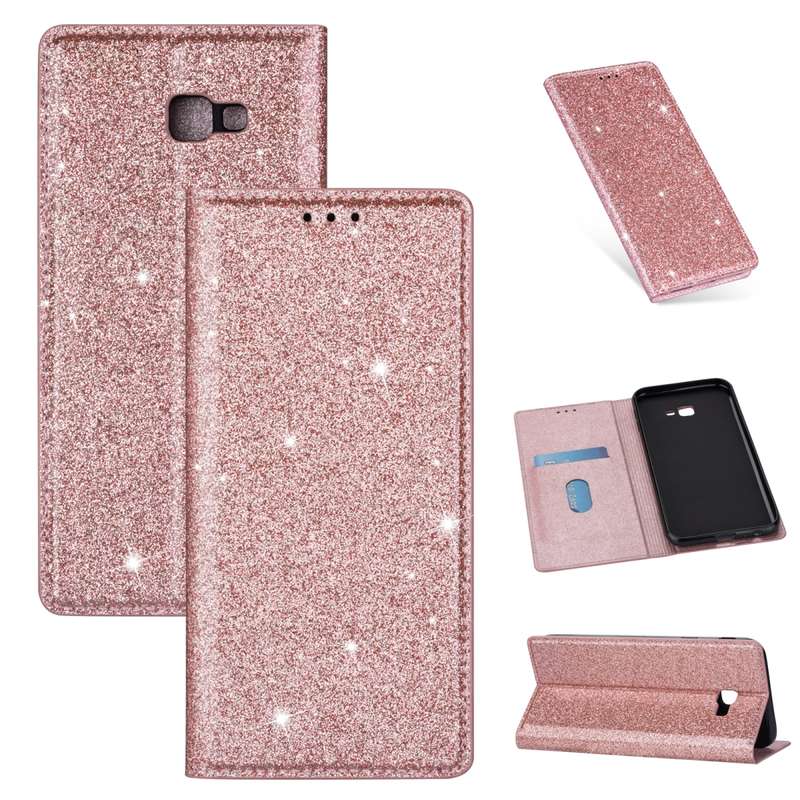 For Samsung Galaxy J4+ Ultrathin Glitter Magnetic Horizontal Flip Leather Case with Holder & Card Sl
