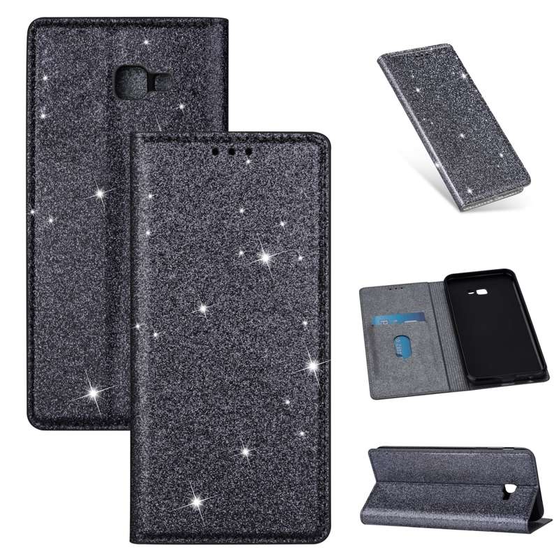 For Samsung Galaxy J4+ Ultrathin Glitter Magnetic Horizontal Flip Leather Case with Holder & Card Sl