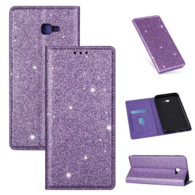 For Samsung Galaxy J4+ Ultrathin Glitter Magnetic Horizontal Flip Leather Case with Holder & Card Sl