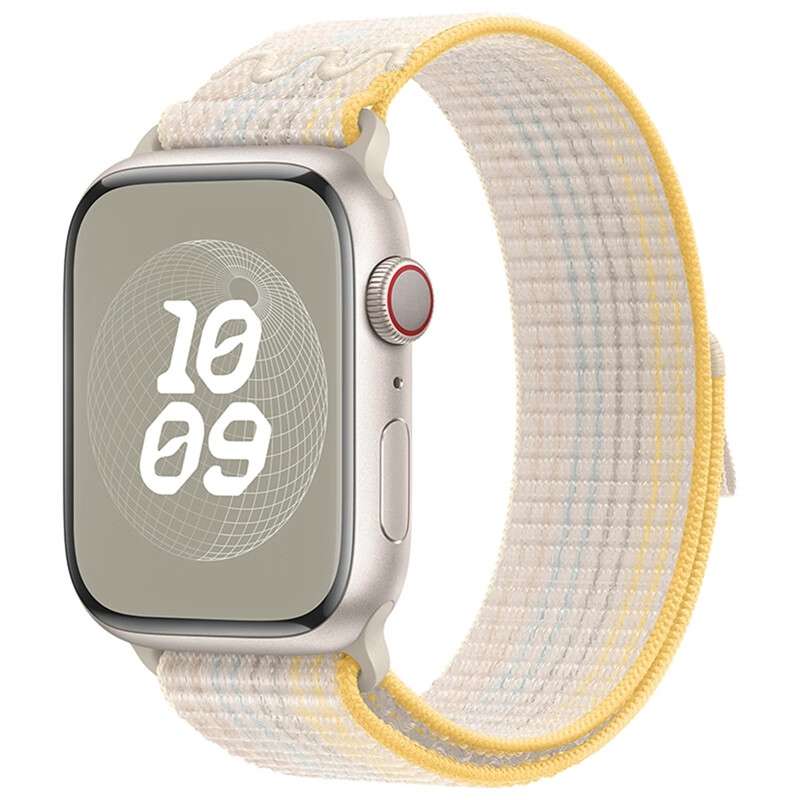 For Apple Watch SE 2023 44mm Loop Nylon Watch Band(Colorful Starlight)