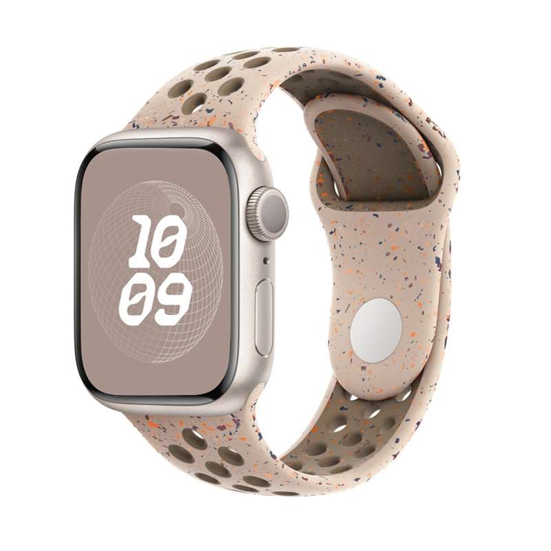 For Apple Watch SE 44mm Coloful Silicone Watch Band(Sandstone Brown)