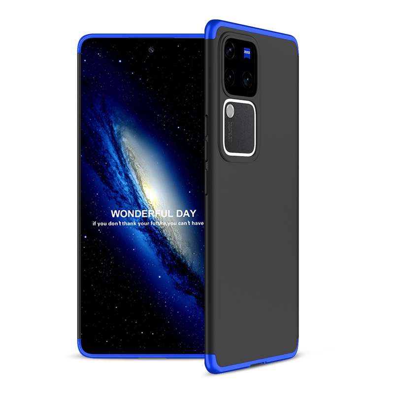 For vivo V30 /V30 Pro 5G GKK Three Stage Splicing Full Coverage PC Phone Case(Black Blue)