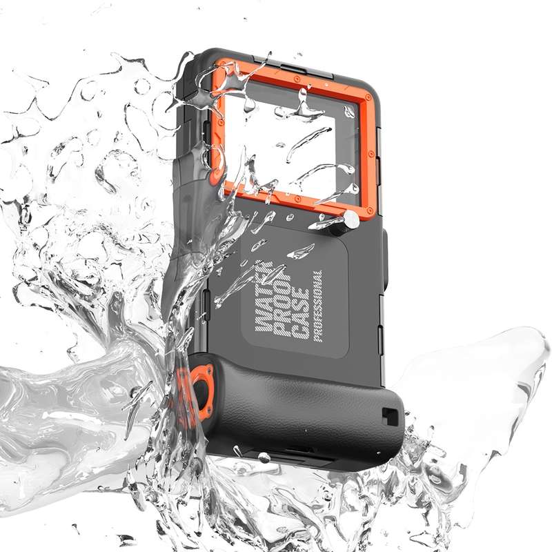 Diving Shell Gen2 Upgrade IP68 Waterproof Phone Case(Black Blue)