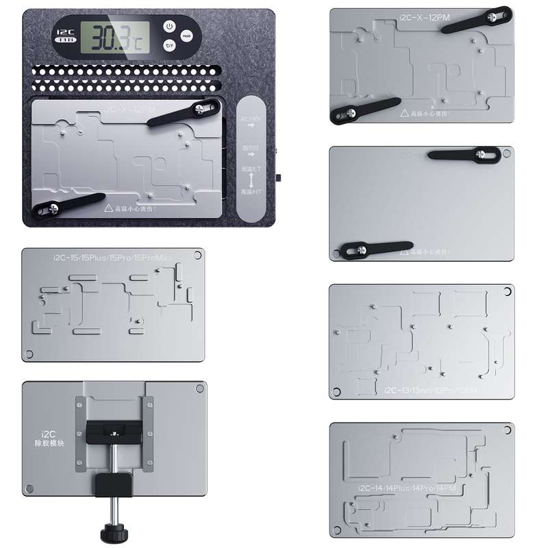i2C T18 LCD Display PCB Motherboard Layered Desoldering Station For iPhone X-15 Pro Max with Glue Re
