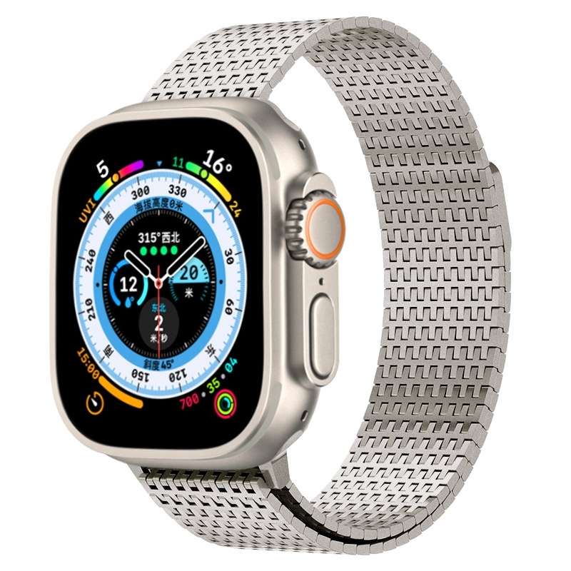 For Apple Watch Series 6 40mm Milanese Loop Magnetic Clasp Stainless Steel Watch Band(Titanium