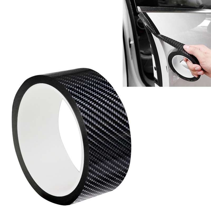 Universal Car Carbon Fiber Door Anti-collision Strip Protection Guards Trims Stickers Tape, Size:3cm