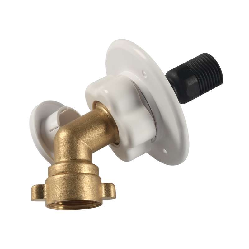 RV Water Inlet Check Valve Set with 45 Degree 3/4 Connector Adapter(Yellow)