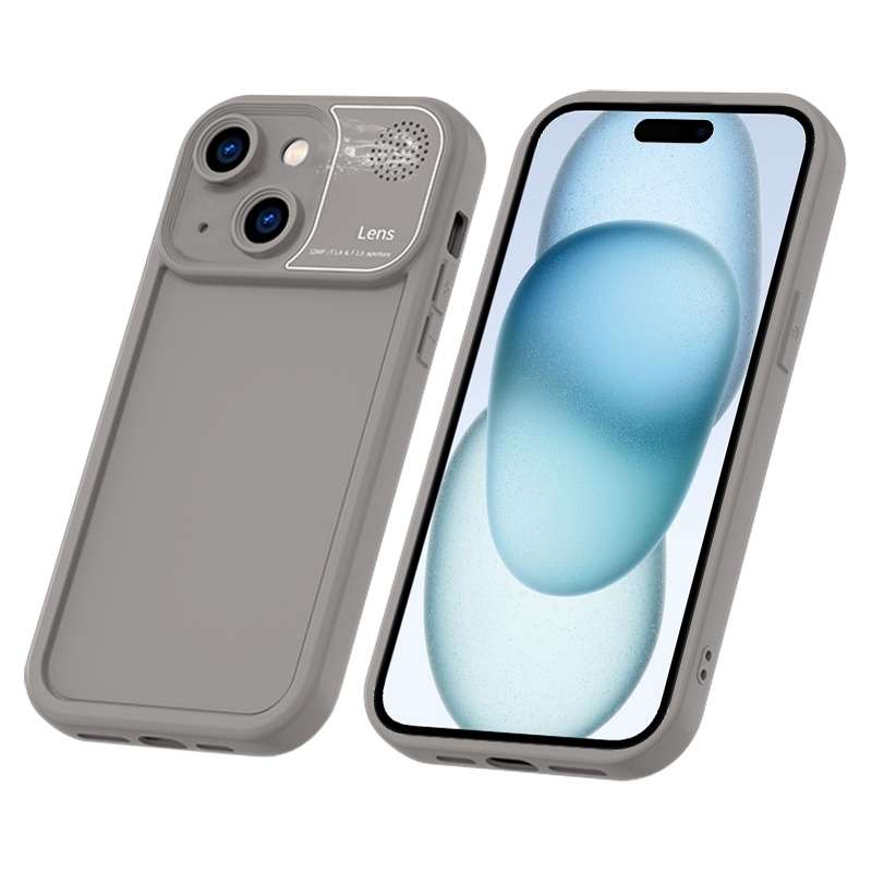 For iPhone 15 Plus Aromatherapy Liquid Silicone Phone Case(Grey)