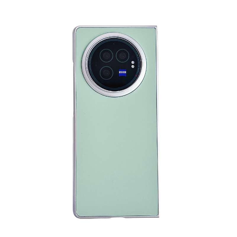 For vivo X Fold3 Pro Pearlescent Paint Morandi Solid Color Leather Texture Phone Case(Green)