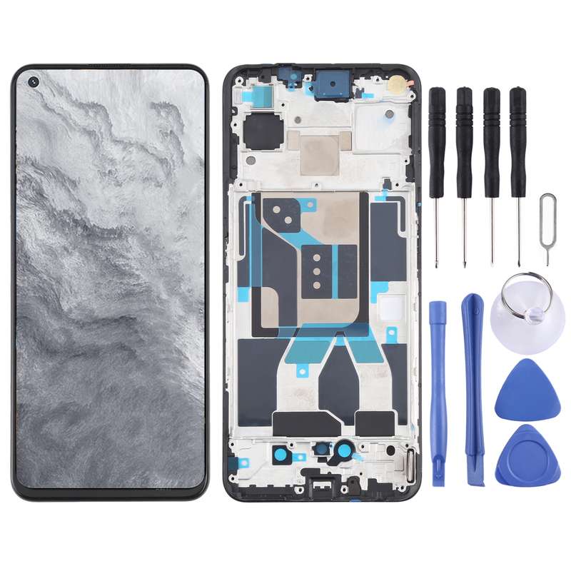 For Realme GT Neo2T Original AMOLED LCD Screen Digitizer Full Assembly with Frame