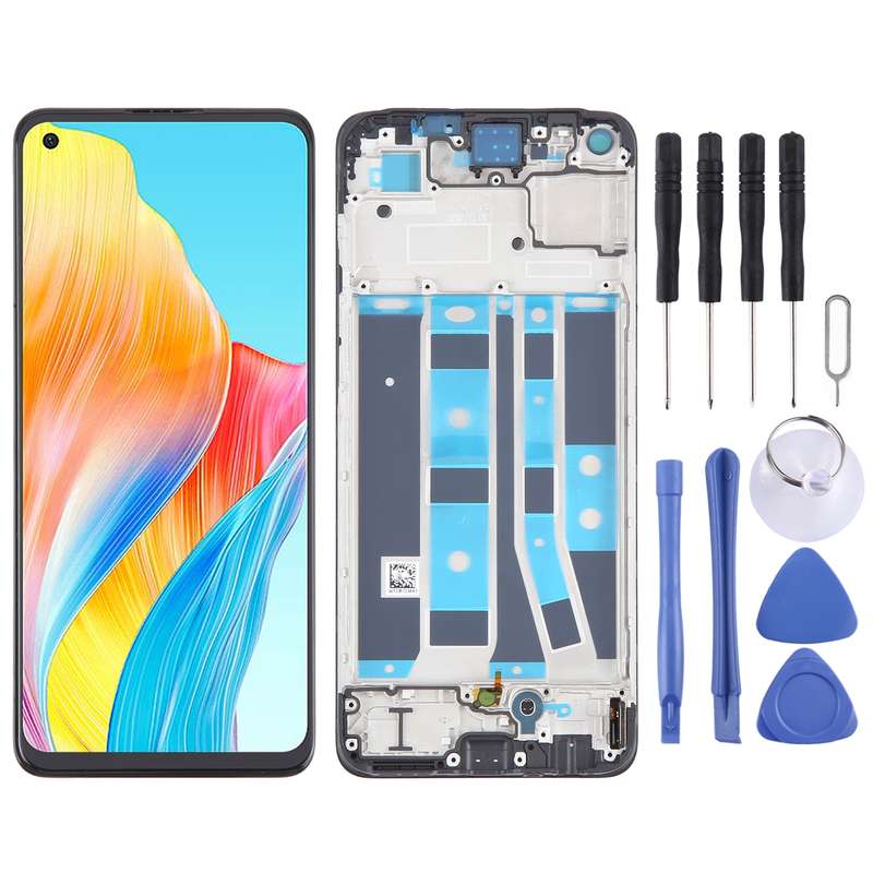 For OPPO A78 4G CPH2565 Original AMOLED LCD Screen Digitizer Full Assembly with Frame