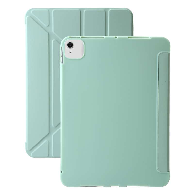For iPad Air 13 2024 TPU Deformation Flip Leather Tablet Case with Holder(Mint Green)